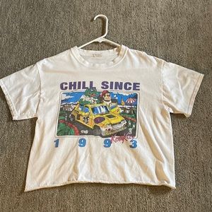 pacsun cropped graphic tee